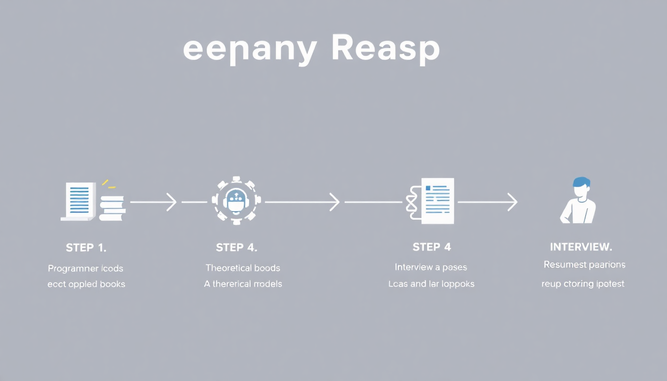 AI 개발자 취업 준비를 위한 단계별 학습 전략 로드맵을 시각화한 이미지